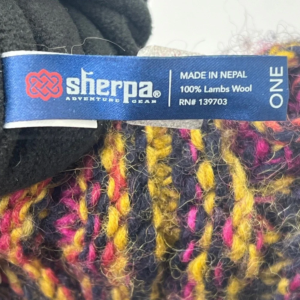 Sherpa Adventure Gear Lambs Wool Fingerless Gloves Hand Warmers Boho Multi Color